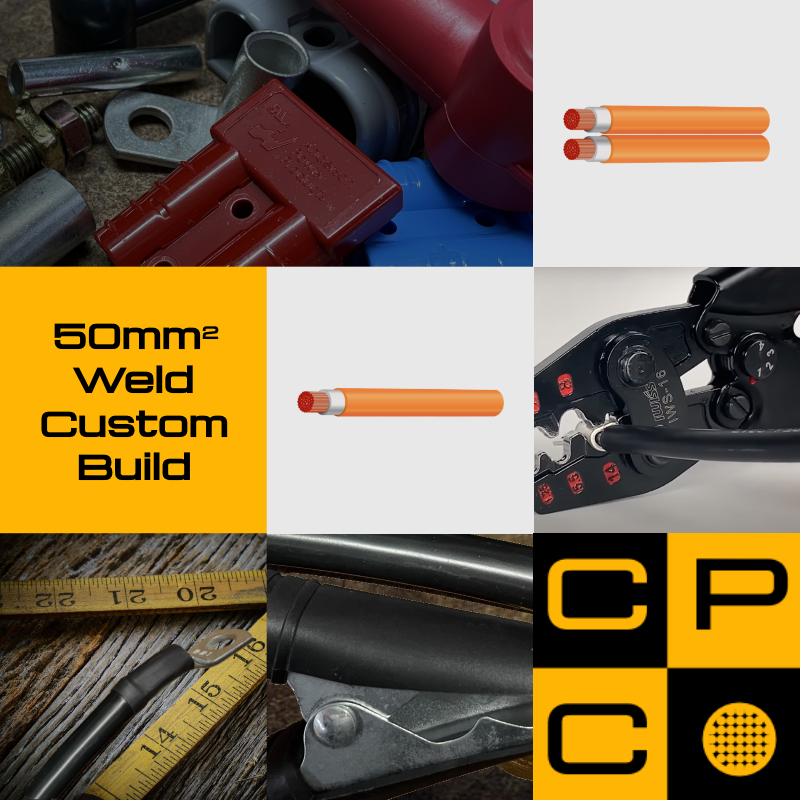 Weld 50mm² Custom Built Jumper & Power Cables Custom Power Cables