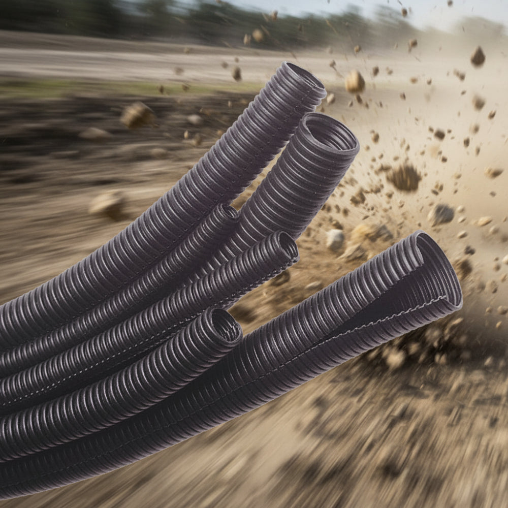 Corrugated Split Conduit (per metre) – Custom Power Cables